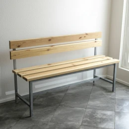 Скамейка со спинкой для раздевалок 2,0м